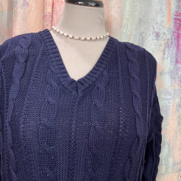 📌VTG Long Sleeves Merino Wool Pullover - Sweater w/ Cable Pattern from Germany - Picture 3 of 13